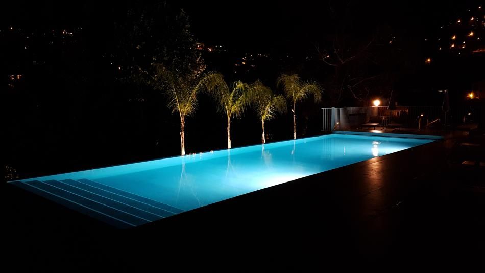 Bastide de l'Oliveraie - Piscine nuit